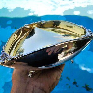 Lambidis Silver Plated Footed Athens Bonbon/Nut/Snack/Trinket Bowl